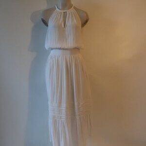 Womens Ramy Brook Blue Sleeveless Keyhole Halter Maxi Dress S/P *